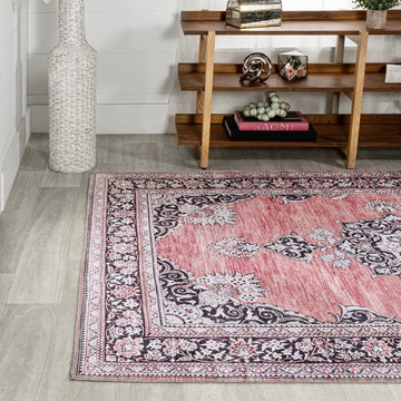 Bausch Bohemian Distressed Chenille Machine-washable Area Rug
